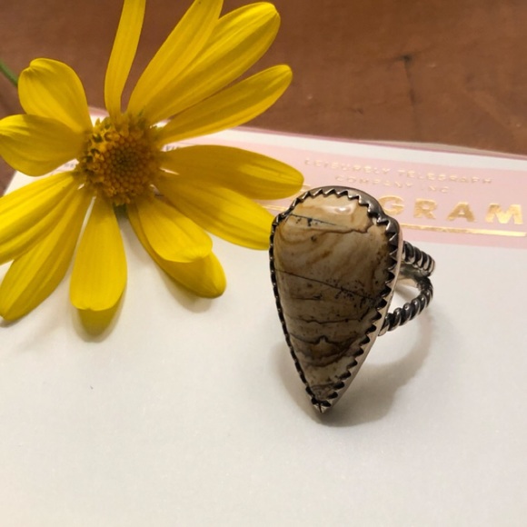 Sterling Silver South Western Jasper Ring🌻 - Picture 4 of 6
